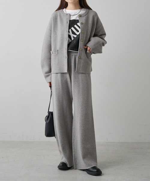 PUAL CE CIN（ピュアルセシン）の「ミラノリブニットカーディガン（カーディガン/ボレロ・レディース・ブラウン/ブラック/グレー系その他・FREE）」の20枚目の写真