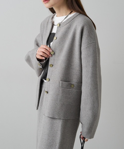 PUAL CE CIN（ピュアルセシン）の「ミラノリブニットカーディガン（カーディガン/ボレロ・レディース・ブラウン/ブラック/グレー系その他・FREE）」の19枚目の写真