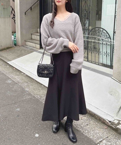 INGNI(イング)の「もちもちラメレース付ニット(ニット/セーター・レディース・グレー/アイボリー/ライトピンク・M)」の17枚目の写真