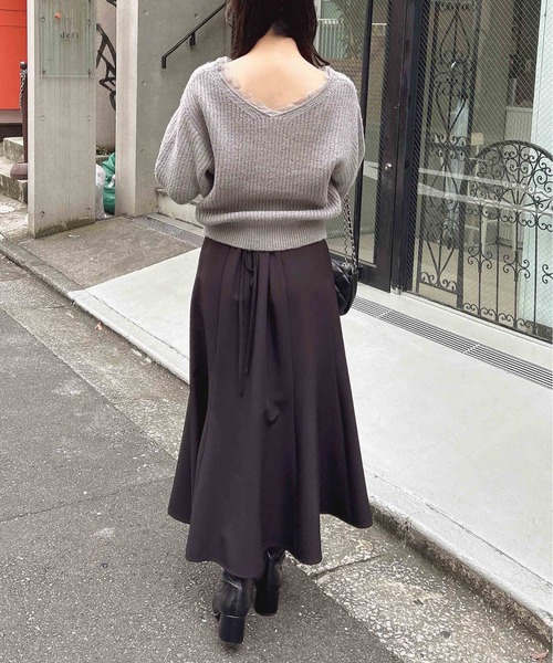 INGNI(イング)の「もちもちラメレース付ニット(ニット/セーター・レディース・グレー/アイボリー/ライトピンク・M)」の20枚目の写真