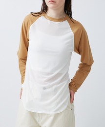 M TO R | SHEER RINGER RAGLAN LONG SLEEVE(Tシャツ/カットソー)
