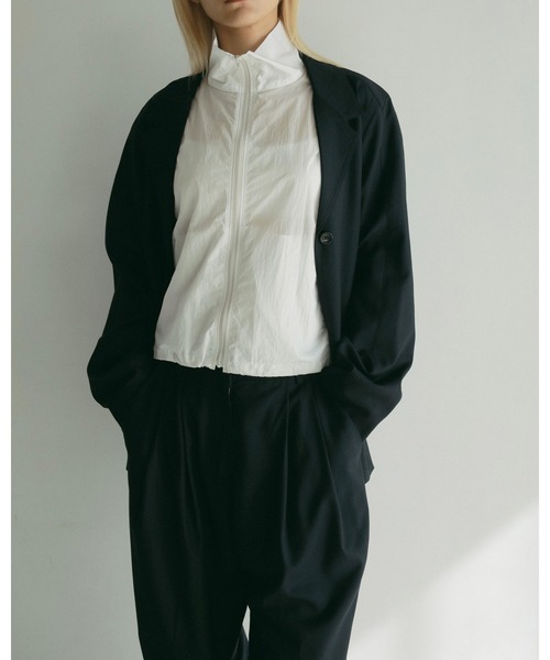 anuke(アンヌーク)の「Twill Jacket(テーラードジャケット・レディース・ネイビー/ブラウン・36inch/38inch)」の5枚目の写真