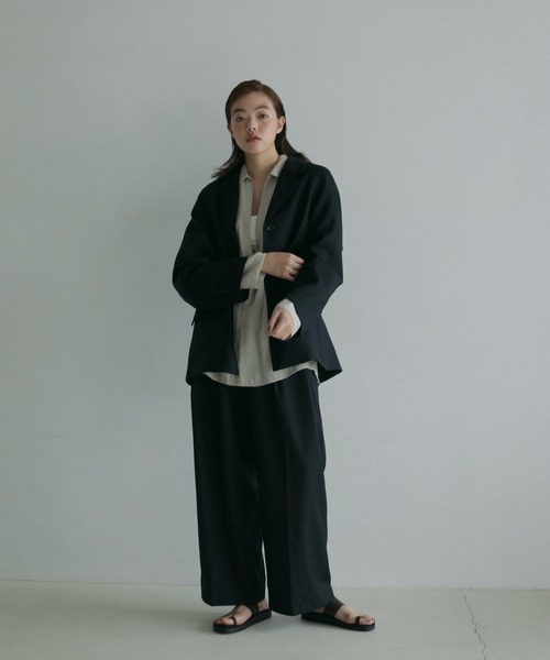 anuke(アンヌーク)の「Twill Jacket(テーラードジャケット・レディース・ネイビー/ブラウン・36inch/38inch)」の15枚目の写真