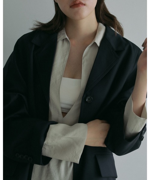 ジャケット・アウター anuke Half Sleeve Jacket セール】Half Sleeve Jacket（ノーカラージャケット）｜anuke