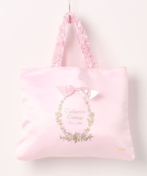 Catherine Cottage（キャサリンコテージ）の「お花リボンのレッスンバッグ（トートバッグ・キッズ・ピンク/ネイビー/ブルー/ブラック/ライラック・FREE）」の7枚目の写真