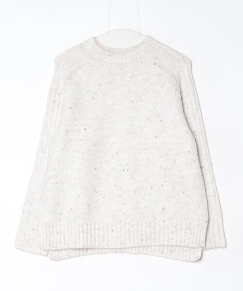 TOKYO SHIRTS(トウキョウシャツ)の「【Pitta Re:)】 クルーネックニットプルオーバー ネップヤーン レディース(ニット/セーター・レディース・オフホワイト/ネイビー/モカ・M/L)」の2枚目の写真