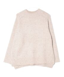 【Pitta Re:)】 クルーネックニットプルオーバー ネップヤーン レディース