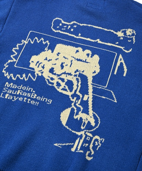 LFYT（エルエフワイティー）の「LFYT ラファイエット【Lafayette】× ソーラス ビーイング【SauRas Being】- セーター【GRAPHIC SWEATER LA240402】（ニット/セーター・メンズ・ブラック/ブルー・X-LARGE/LARGE/XX-LARGE/MEDIUM）」の15枚目の写真
