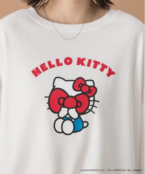 sanrio(サンリオ)の「【HELLO KITTY】スムースルームウエア(ルームウェア/パジャマ・レディース・オフホワイト/チャコール・FREE)」の14枚目の写真