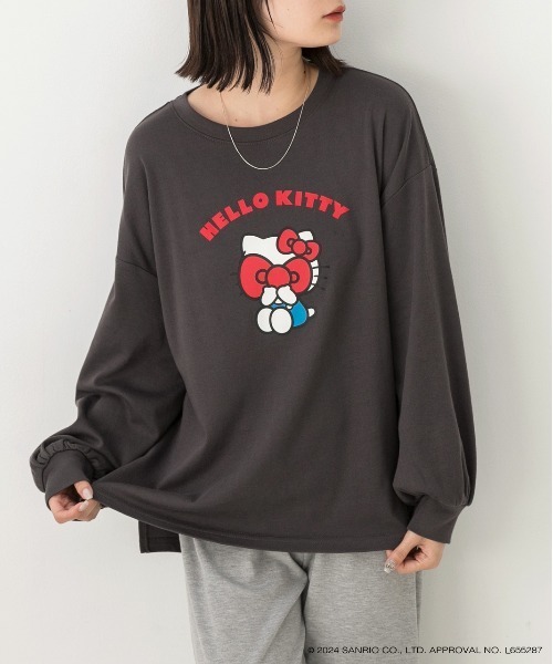 sanrio(サンリオ)の「【HELLO KITTY】スムースルームウエア(ルームウェア/パジャマ・レディース・オフホワイト/チャコール・FREE)」の19枚目の写真