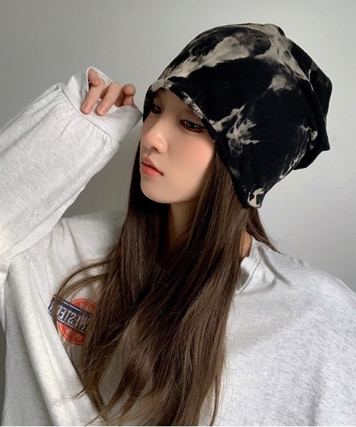 lilful(リルフル)の「Y2K マーブルビーニー ニットCAP(ニットキャップ/ビーニー・レディース・ブラウン/ブラック/グレー・F)」の12枚目の写真