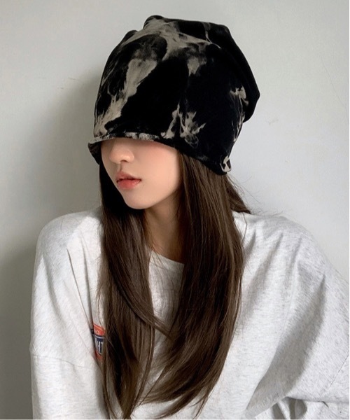 lilful(リルフル)の「Y2K マーブルビーニー ニットCAP(ニットキャップ/ビーニー・レディース・ブラウン/ブラック/グレー・F)」の13枚目の写真