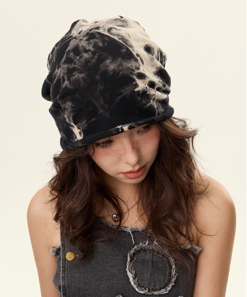 lilful(リルフル)の「Y2K マーブルビーニー ニットCAP(ニットキャップ/ビーニー・レディース・ブラウン/ブラック/グレー・F)」の6枚目の写真