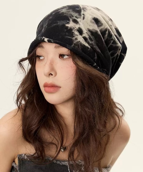 lilful(リルフル)の「Y2K マーブルビーニー ニットCAP(ニットキャップ/ビーニー・レディース・ブラウン/ブラック/グレー・F)」の17枚目の写真