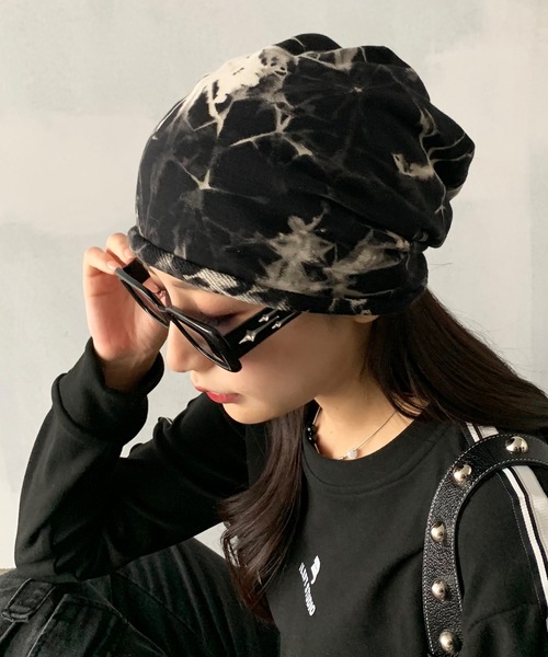 lilful(リルフル)の「Y2K マーブルビーニー ニットCAP(ニットキャップ/ビーニー・レディース・ブラウン/ブラック/グレー・F)」の22枚目の写真