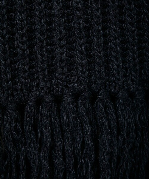 STUDIOUS(ステュディオス)の「【BATONER/バトナー】FRINGE MUFFLER LONG(マフラー・メンズ・ブラック/ダークグリーン/キャメル・FREE)」の5枚目の写真