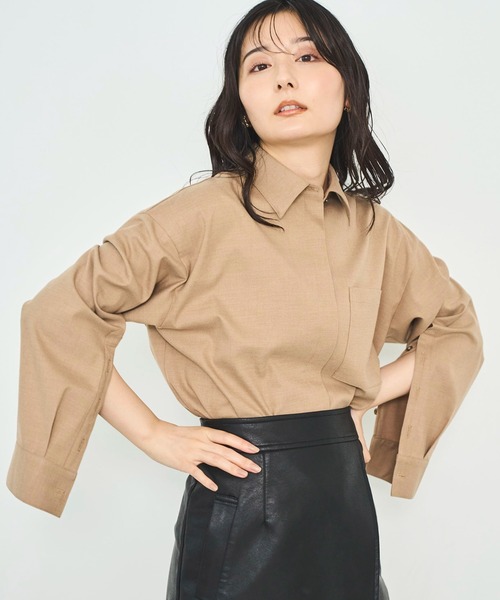 Sirin(シリン)の「≪セットアップ可≫ スリットスリーブブラウス(シャツ/ブラウス・レディース・モスグリーン/チャコールグレー/ベージュ・FREE)」の20枚目の写真
