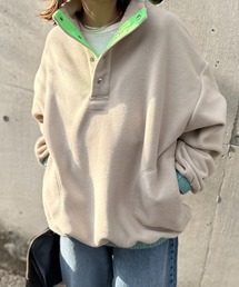 mi via loca（ミヴィアロカ）の「配色フリースボア アノラックプルオーバー（スウェット）」