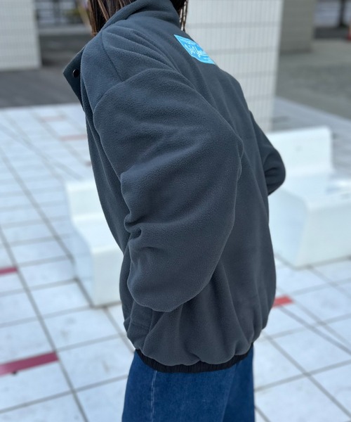 トレーナー スウェット 配色フリースボア アノラックプルオーバー レディース mi via loca トレーナー スウェット 配色フリースボア