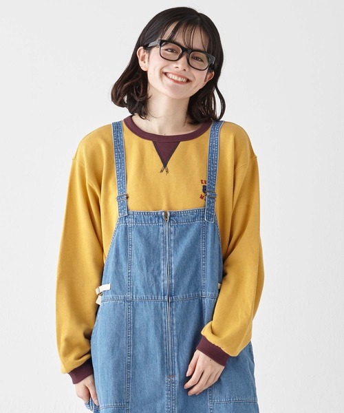 KRIFF MAYER Lady's Collection(クリフメイヤーレディースコレクション)の「のび~る裏毛配色スウェット(スウェット・レディース・グレー/ブラック/オートミール/カーキ/イエロー・LARGE/MEDIUM)」の6枚目の写真