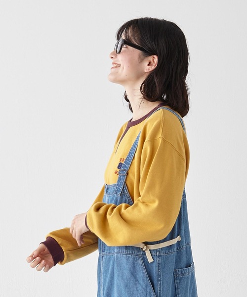 KRIFF MAYER Lady's Collection(クリフメイヤーレディースコレクション)の「のび~る裏毛配色スウェット(スウェット・レディース・グレー/ブラック/オートミール/カーキ/イエロー・LARGE/MEDIUM)」の8枚目の写真