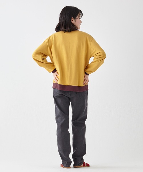 KRIFF MAYER Lady's Collection(クリフメイヤーレディースコレクション)の「のび~る裏毛配色スウェット(スウェット・レディース・グレー/ブラック/オートミール/カーキ/イエロー・LARGE/MEDIUM)」の15枚目の写真