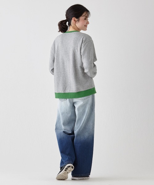 KRIFF MAYER Lady's Collection(クリフメイヤーレディースコレクション)の「のび~る裏毛配色スウェット(スウェット・レディース・グレー/ブラック/オートミール/カーキ/イエロー・LARGE/MEDIUM)」の20枚目の写真