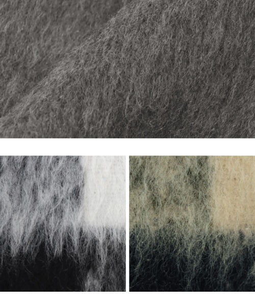 ノーカラーシャギークロップド丈コート（ノーカラーコート）｜KOBE