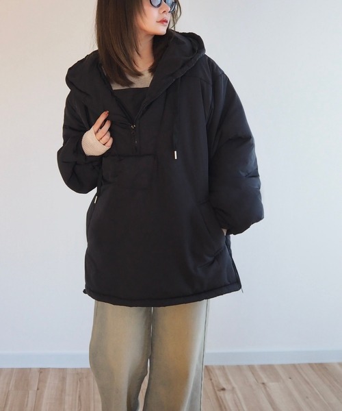 バイエルン　ハーフジップ HIDE AND SEEK - 【ラスト1点】JERSEY HALF ZIP HOODED (BLACK
