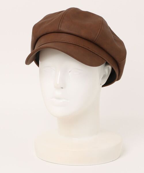 フェイクレザー8パネルキャスケット（キャスケット）｜Noen（ノエン