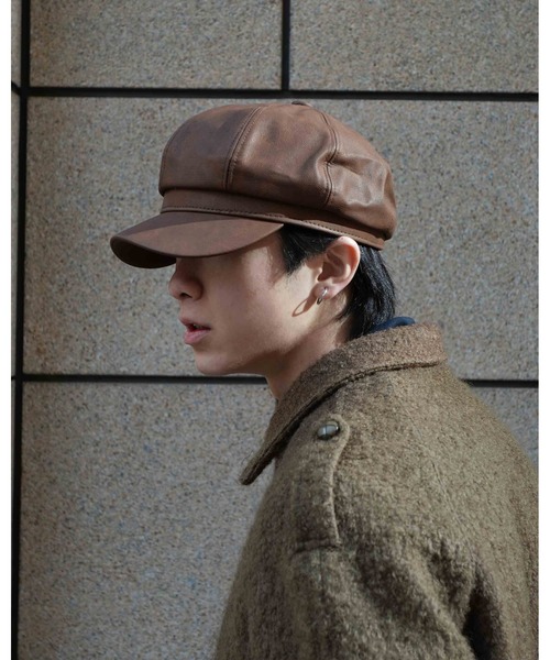 フェイクレザー8パネルキャスケット（キャスケット）｜Noen（ノエン