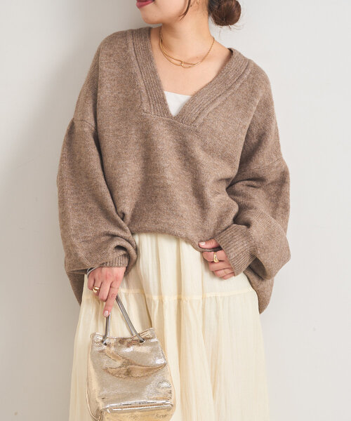 【セール】エアリーカフタンニット（ニット/セーター）｜un dix cors（アンディコール）