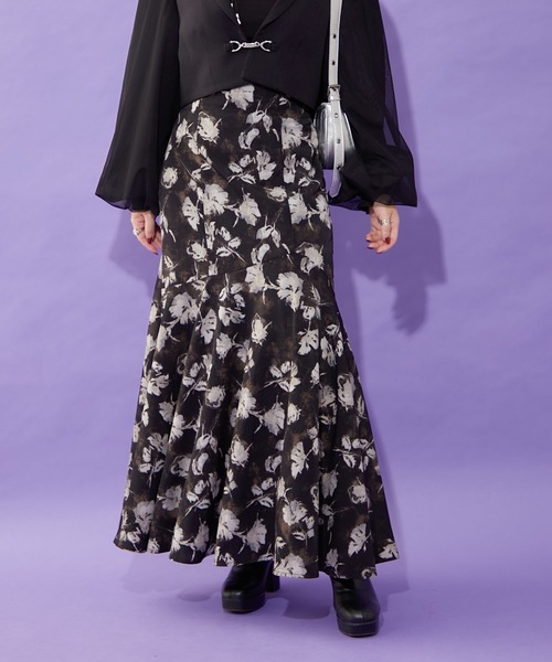 Mavie..7(メヴィセットゥ)の「【Mavie..7】後レースUPマーメイドスカート(スカート・レディース・ブラック/ブラック系その他・FREE)」の10枚目の写真