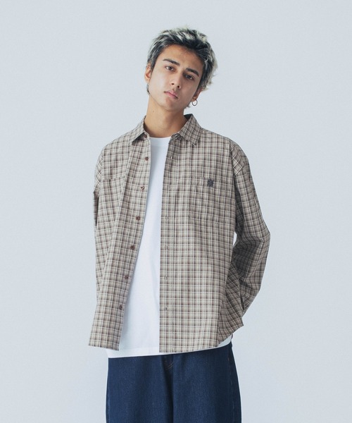 XLARGE（エクストララージ）の「PLAID L/S SHIRT（シャツ/ブラウス・メンズ・ネイビー/ブラック/ベージュ・L/M/S/XL）」の5枚目の写真