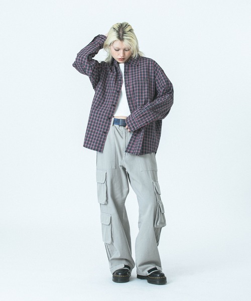 XLARGE（エクストララージ）の「PLAID L/S SHIRT（シャツ/ブラウス・メンズ・ネイビー/ブラック/ベージュ・L/M/S/XL）」の14枚目の写真
