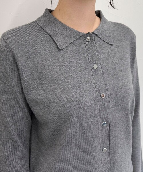 fredy emue（フレディエミュ）の「【haru企画】フレアスリーブシャツカーディガン（カーディガン/ボレロ・レディース・ブラック/オフホワイト/グレー・38）」の7枚目の写真