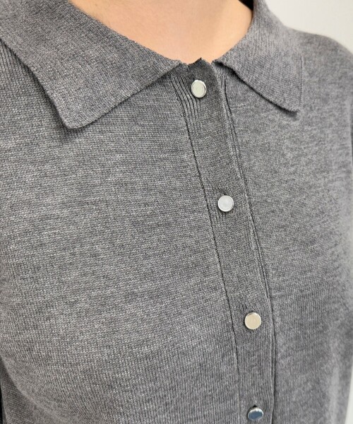 fredy emue（フレディエミュ）の「【haru企画】フレアスリーブシャツカーディガン（カーディガン/ボレロ・レディース・ブラック/オフホワイト/グレー・38）」の8枚目の写真