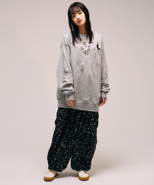 EFFECTEN（エフェクテン）の「msw1642- U Pacth Crust Sweat スウェット（スウェット・メンズ・ブラック/グレー・L/XL）」の8枚目の写真