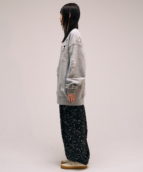 EFFECTEN（エフェクテン）の「msw1642- U Pacth Crust Sweat スウェット（スウェット・メンズ・ブラック/グレー・L/XL）」の9枚目の写真