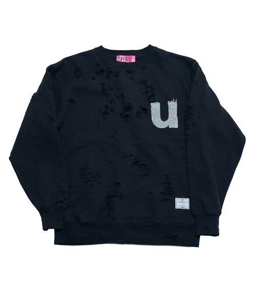 EFFECTEN（エフェクテン）の「msw1642- U Pacth Crust Sweat スウェット（スウェット・メンズ・ブラック/グレー・L/XL）」の11枚目の写真