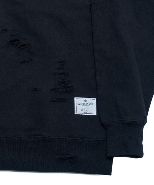 EFFECTEN（エフェクテン）の「msw1642- U Pacth Crust Sweat スウェット（スウェット・メンズ・ブラック/グレー・L/XL）」の4枚目の写真