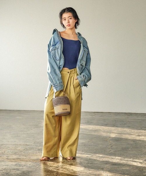 BAYFLOW（ベイフロー）の「[ゆったりシルエット]デニムチュニック（シャツ/ブラウス・レディース・サックスブルー/インディゴブルー・FREE）」の21枚目の写真