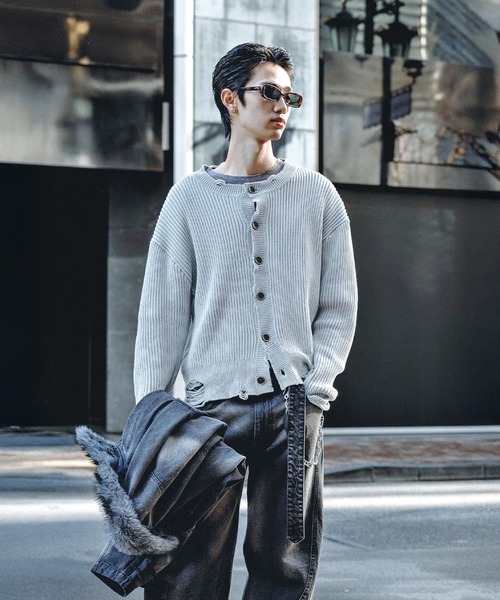 [定休日以外毎日出荷中] Ruelle デニムセットアップ＋カーディガン ジャケット・アウター