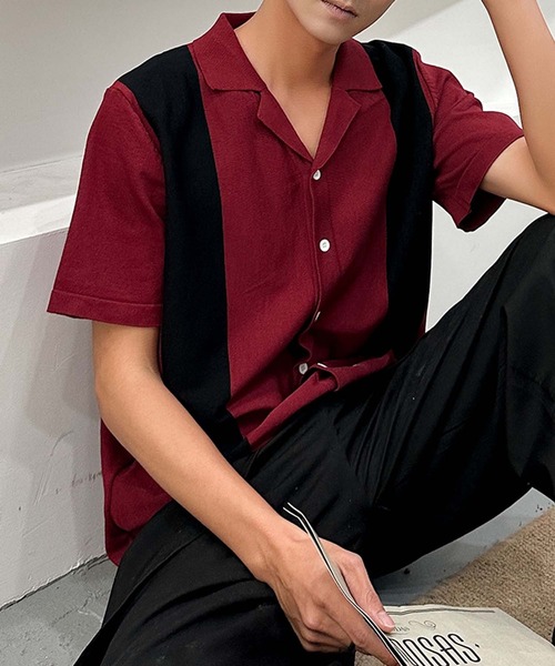 aimoha(アイモハ)の「【aimoha neo】Retro Edge Cuba Shirt (SS)(シャツ/ブラウス・メンズ・ブラック/ワインレッド・LARGE/X-LARGE/XX-LARGE/XXX-LARGE)」の12枚目の写真