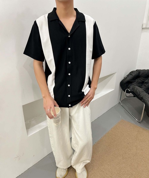 aimoha(アイモハ)の「【aimoha neo】Retro Edge Cuba Shirt (SS)(シャツ/ブラウス・メンズ・ブラック/ワインレッド・LARGE/X-LARGE/XX-LARGE/XXX-LARGE)」の5枚目の写真