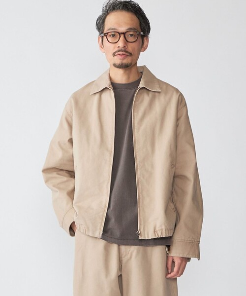 SHIPS(シップス)の「SHIPS: ストーン ウォッシュ コットン ブルゾン (セットアップ対応)(ブルゾン・メンズ・ベージュ/ネイビー/ダークグレー・SMALL/MEDIUM/LARGE/X-LARGE)」の2枚目の写真