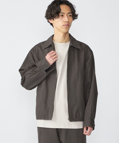 SHIPS(シップス)の「SHIPS: ストーン ウォッシュ コットン ブルゾン (セットアップ対応)(ブルゾン・メンズ・ベージュ/ネイビー/ダークグレー・SMALL/MEDIUM/LARGE/X-LARGE)」の1枚目の写真