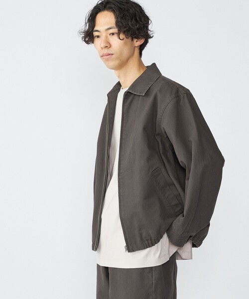 SHIPS(シップス)の「SHIPS: ストーン ウォッシュ コットン ブルゾン (セットアップ対応)(ブルゾン・メンズ・ベージュ/ネイビー/ダークグレー・SMALL/MEDIUM/LARGE/X-LARGE)」の11枚目の写真