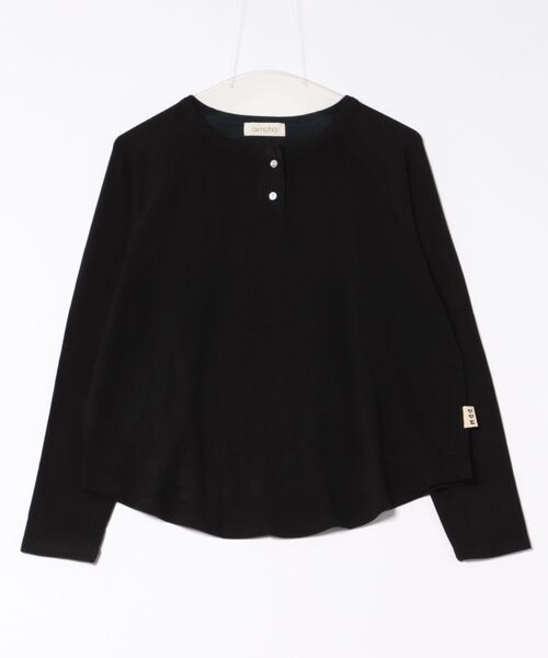 aimoha(アイモハ)の「ヘンリーネック長袖Tシャツ(Tシャツ/カットソー・レディース・ブラック/ベージュ/チョコ/ワインレッド・FREE)」の17枚目の写真