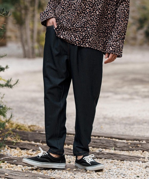 CAMBIO（カンビオ）の「mp13280-Deformed Silhouette Stretch Ripstop Like Denim Pants デニムパンツ（デニムパンツ・メンズ・ネイビー/サックスブルー/ブルー・S/M/L）」の6枚目の写真